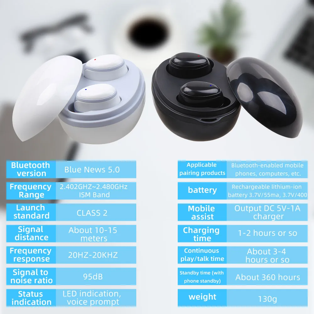 FDBRO 3D стерео Bluetooth V5.0 наушники портативные TWS Беспроводные сенсорные вкладыши с