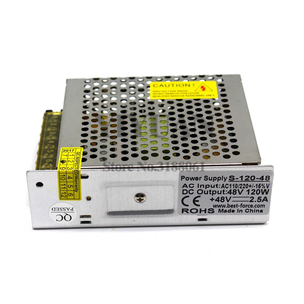 Блок питания 120 Вт 48 В 2.5A с одним выходом адаптер переменного тока DC48V Для шаговых