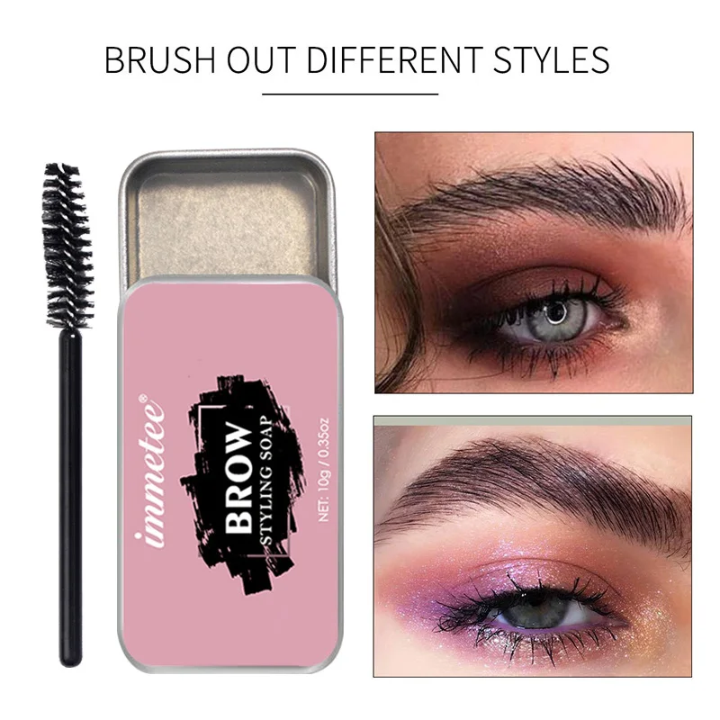 

Eyebrow Soap Wax With Trimmer Fluffy Feathery Eyebrows Pomade Gel For Eyebrow Styling Makeup Soap Brow Sculpt Lift