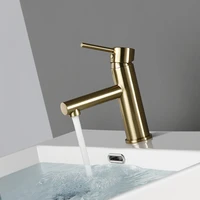 bagnolux luxury morden brushed gold lavatory faucet one handle trim bathroom sink faucet hot and cold bathroom vanity mixer tap