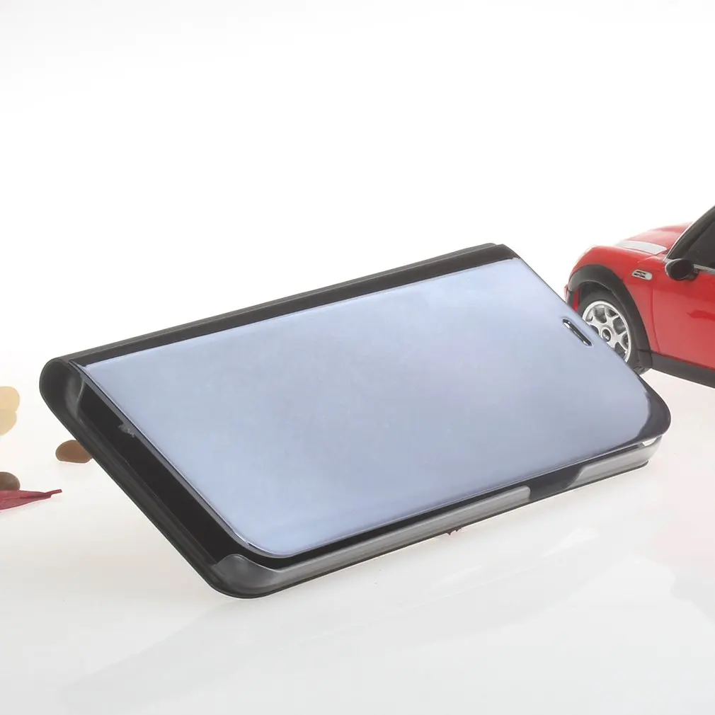 Прозрачный зеркальный умный чехол с откидной подставкой противоударный для