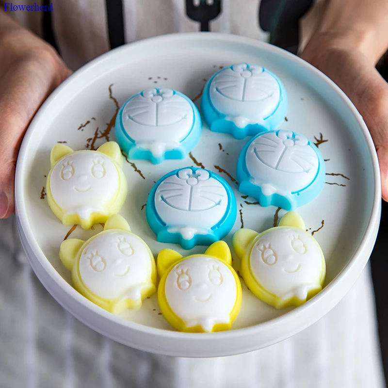 Новый шесть гнезда пресс формы с принтом Doraemon Форма Fondant (сахарная) торта