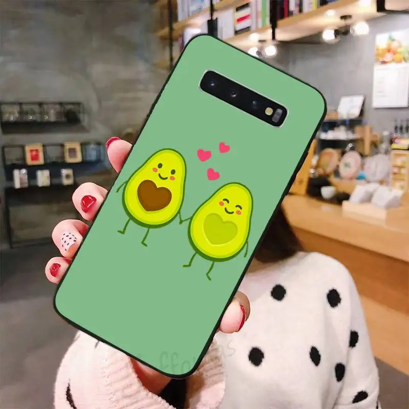

Avocado cute cartoon Phone Case For Samsung A50 A51 A71 A20E A20S S10 S20 S21 S30 Plus ultra 5G M11 funda shell