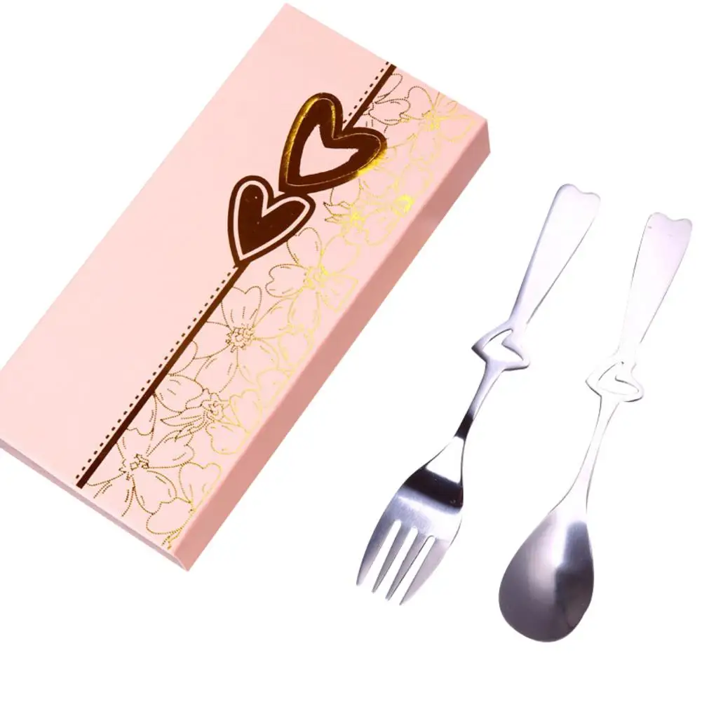 2 шт. столовый набор из вилок ложка в форме сердца d выдолбленной формы посуды