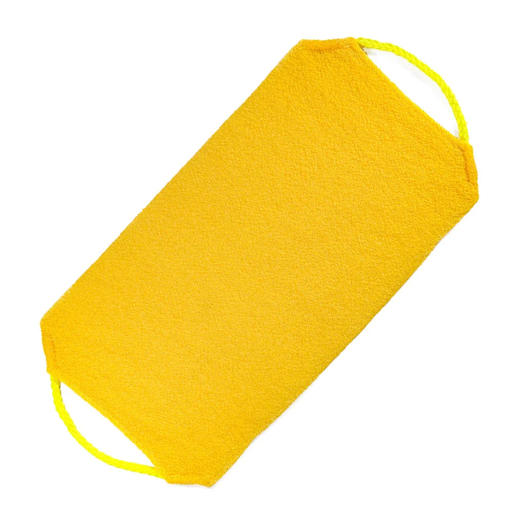 Yellow Drawstring Мягкая задняя губка для душа Отшелушивающий массаж банные щетки длинное банное полотенце глубокое очищение тела ванная комната используется NDS66 - Цвет: Yellow Drawstring