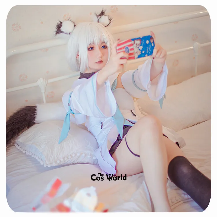 Youtuber Hololive Shirakami Fubuki топы с животными лисицей шорты униформа наряд Аниме косплей