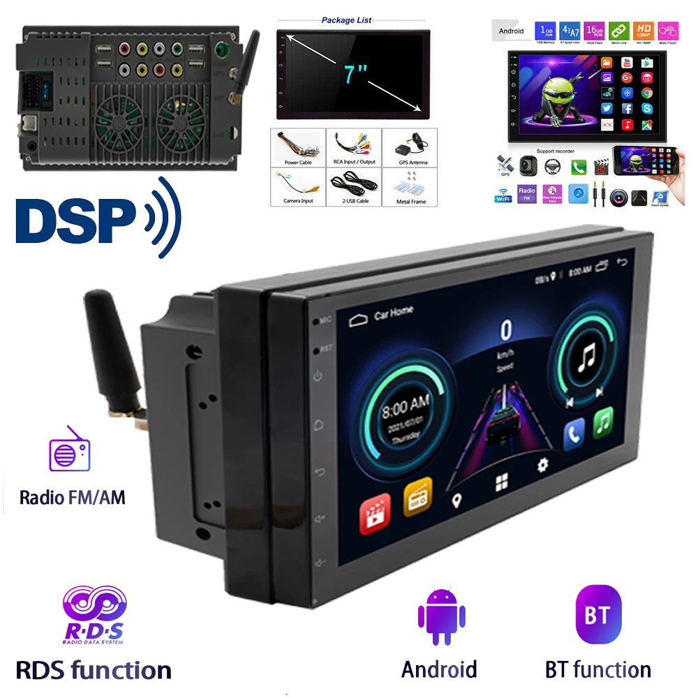 

Автомобильный радиоприемник Android 7 дюймов 2 Din GPS DSP навигация Авторадио Стерео Wifi Автомобильный мультимедийный плеер для Toyota Nissan Hyundai Ford