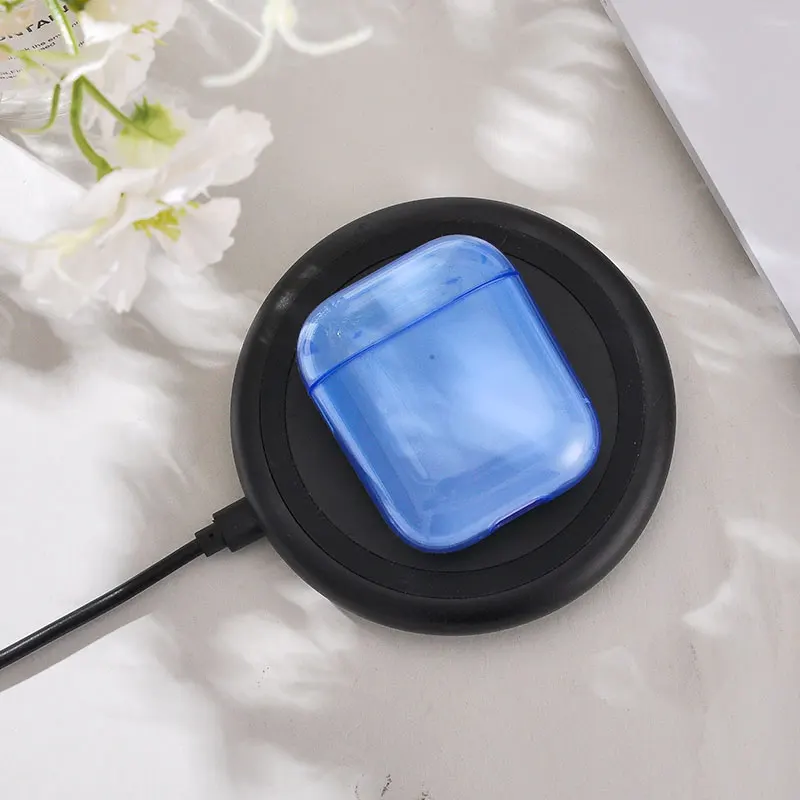 

Colorful Candy Color Case For Airpods 1/2 Cover Cases Transparent Soft Cover For Air Pods Protective Charging Box Cover Cases