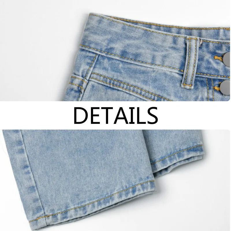 

Women Jeans Female Wide Leg Trousers Womens Simple All-match High Waist Buttons Fashion Daily Korean Style Chic Casual Loose New