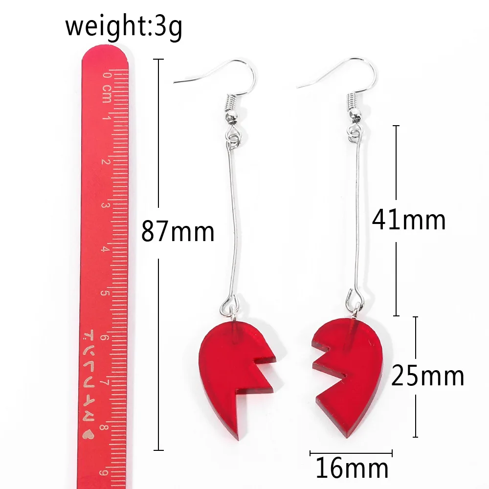 Серьги в форме сердца из аниме невероятные приключения Джоджо реквизит для