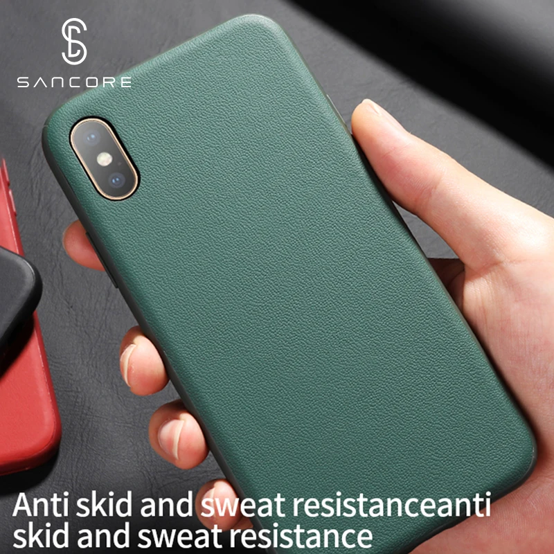 SanCore для iPhone X Xs Max чехол для телефона из кожи наппа Модный Роскошный чехол для мобильного телефона Роскошный деловой чехол для телефона из воловьей кожи