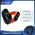 Смарт-браслет Xiaomi Mi Band 5, фитнес-трекер с поддержкой NFC, Bluetooth 5,0, водонепроницаемый AMOLED экран, пульсометр