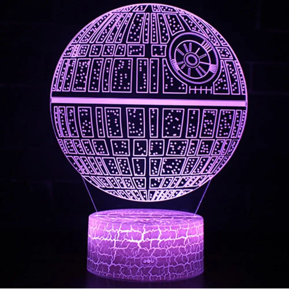 Горячая Распродажа фильма Звездные войны 3D USB СВЕТОДИОДНЫЙ светильник смерть с