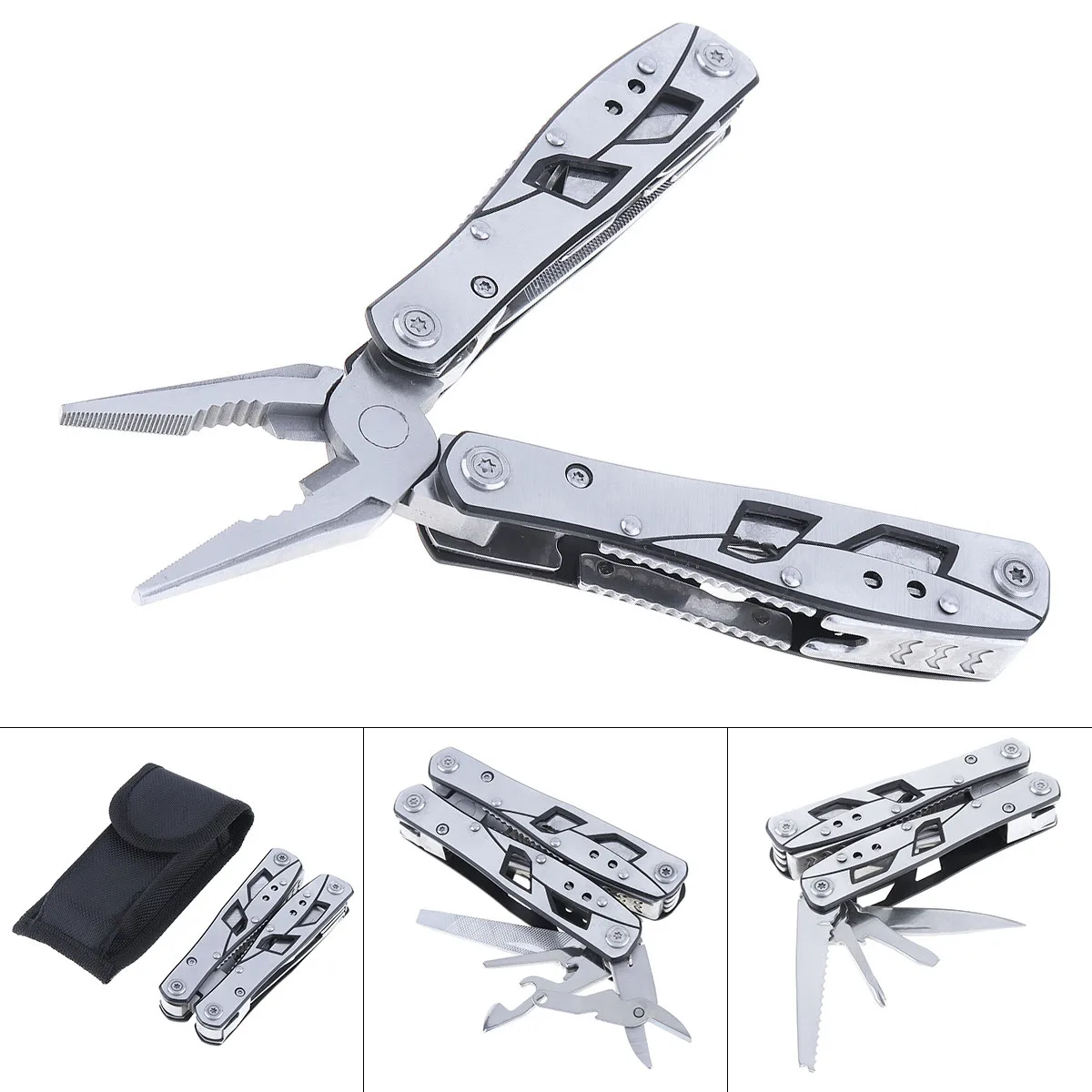 Многофункциональные складные мини плоскогубцы ножницы шлицевая отвертка Phillips