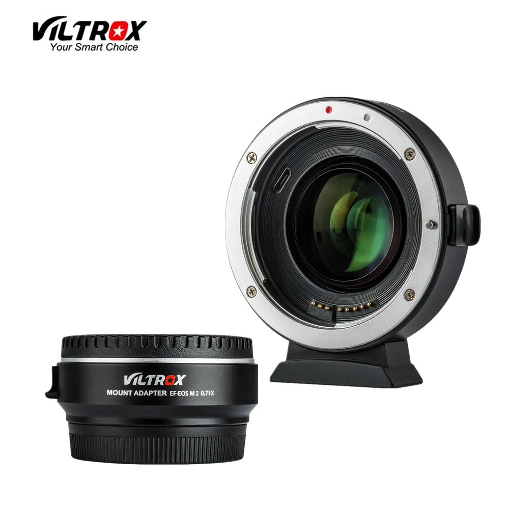 Viltrox EF-EOS M2 адаптер для усиления фокусного расстояния с автофокусом 0.71x Canon EF mount lens