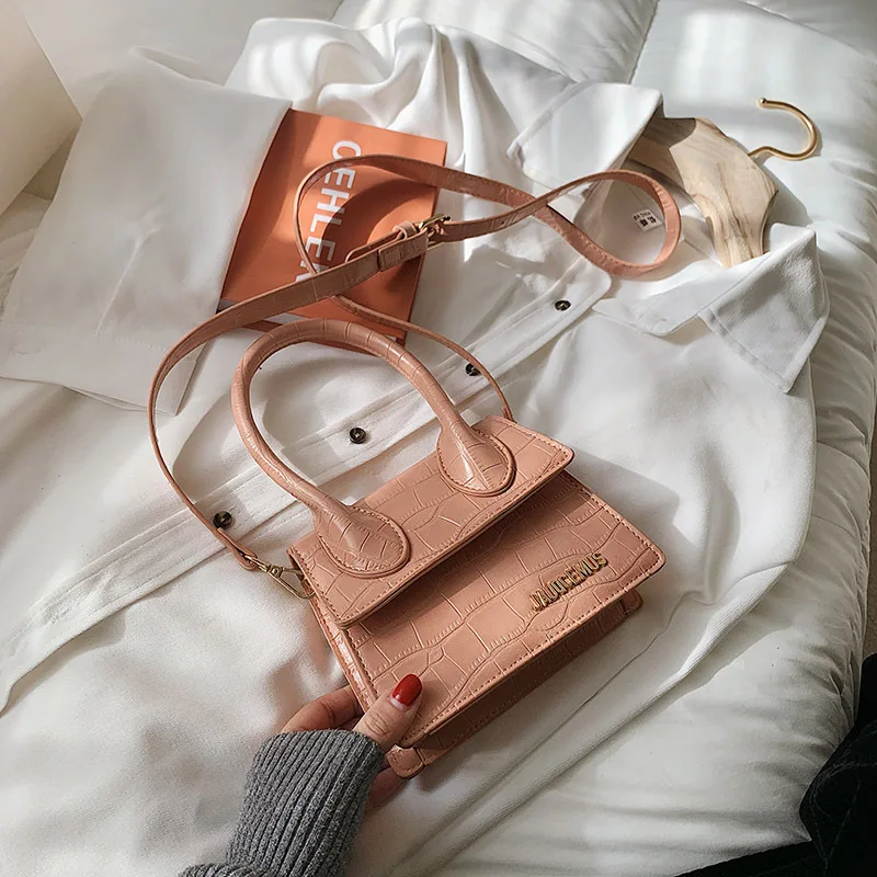 

Spring and Summer Texture Small Bag Female Bag 2021 New Trendy Fashion Shoulder Bag Stone Pattern Wild Portable Small Square Bag