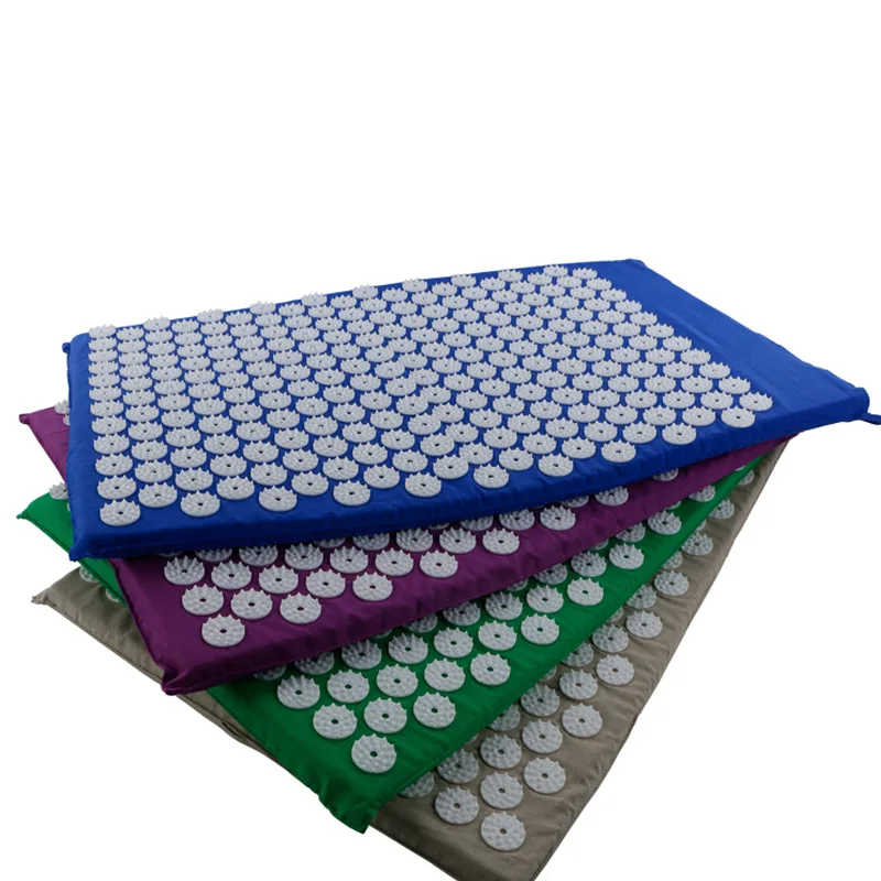 Acu коврик для массажа под давлением и подушка набор иглоукалывания напольный