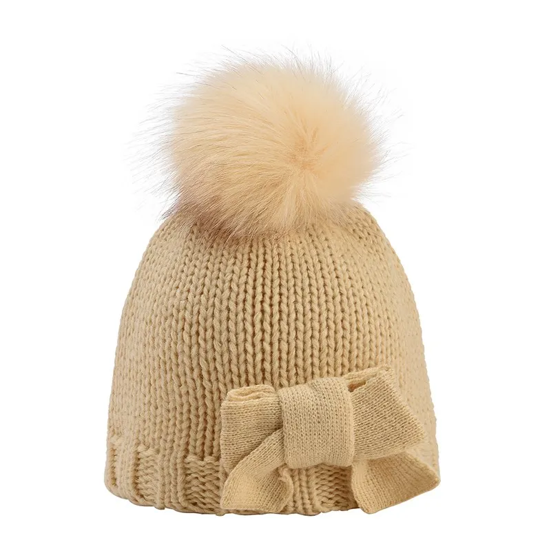 Зимняя детская шапка и перчатки комплект из 2 предметов для маленьких девочек