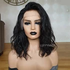 Влажные и волнистые человеческие волосы парики 14 дюймов плотность 180 бесклеевые кружевные передние парики с детскими волосами предварительно выщипанные