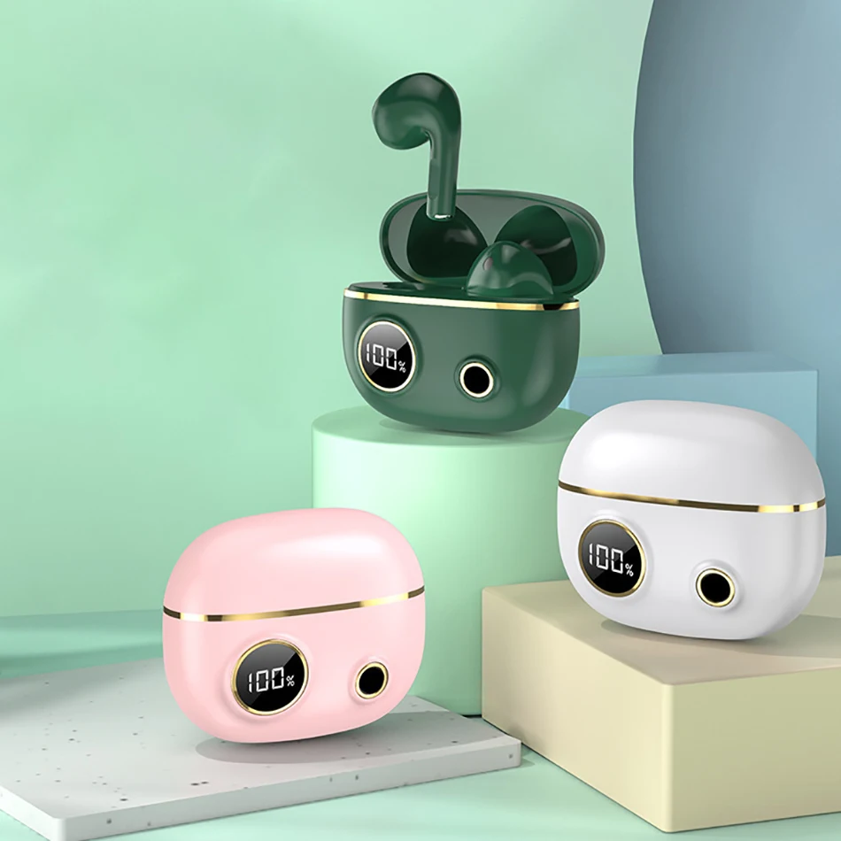 

Bluetooth-наушники TWS с зарядным футляром, 9D стерео, водонепроницаемые