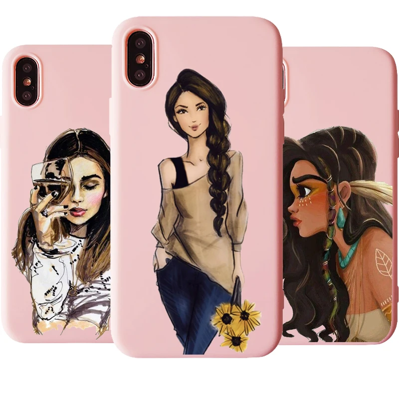 Модный мягкий чехол для телефона с изображением принцессы девочек и женщин boss