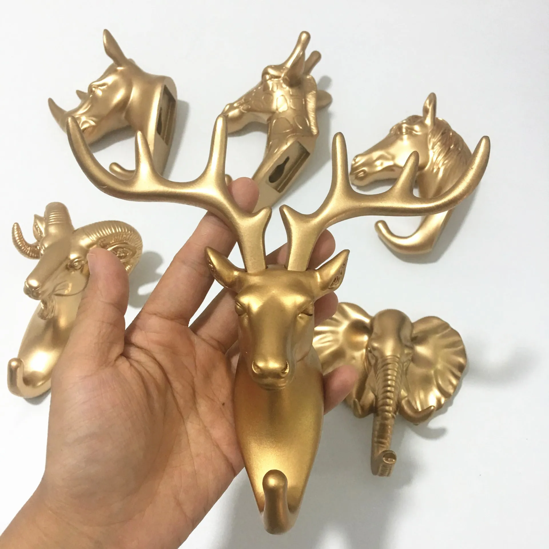 

New ROTOCAST Material Light Environmental Protection Animal Hook Home Decoration Wall Storage Rhinoceros Simulation Wall Hanging