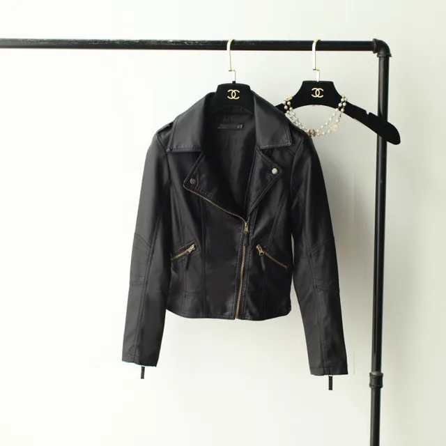 Куртка из искусственной кожи для байкеров Осень зима 2020|Кожаные куртки| |