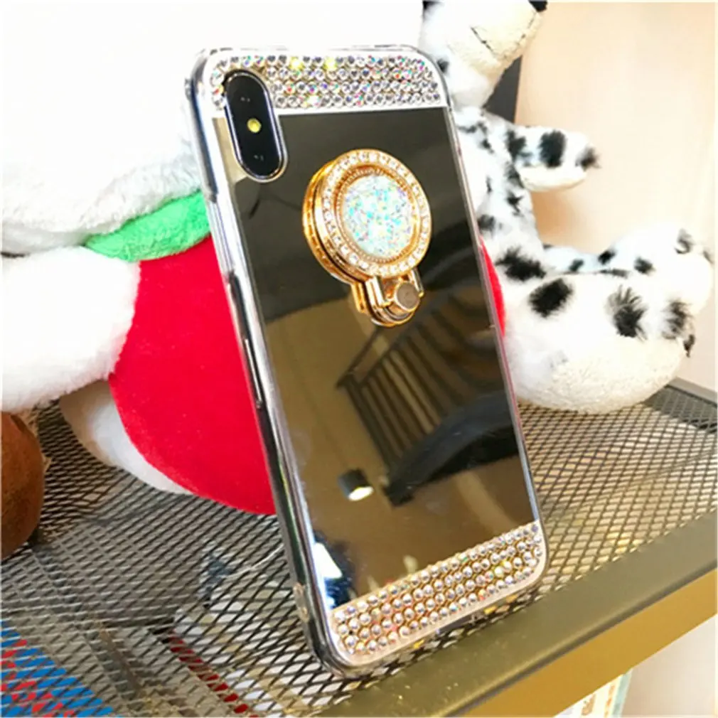 Роскошный блестящий чехол со стразами для Iphone 7 8 4 5 6 6S Plus X телефона 2018 защитный на