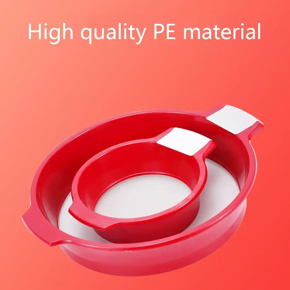 

Flour Filter Sieve 60 Mesh Ultra-Fine Baking Tools Steel Scrape Screen Cup Sieve Sugar Plastic Hand-Held For Icin S2N4