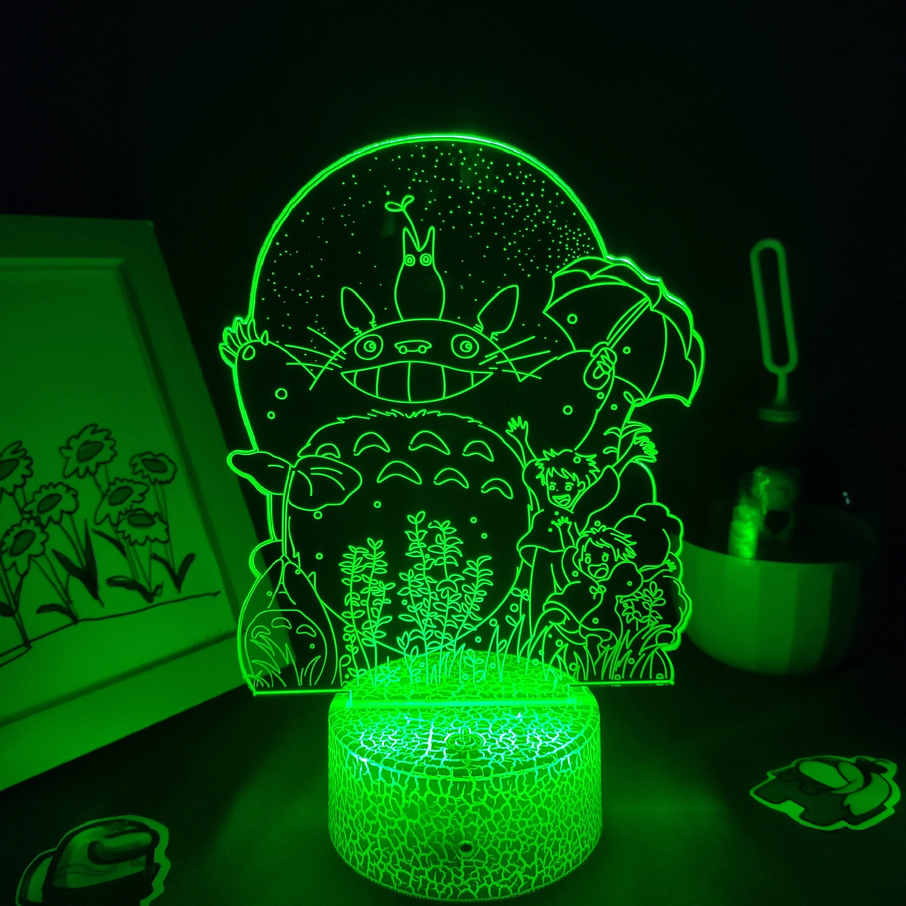 3D светодиодные ночники Мой сосед Тоторо с рисунком разноцветные манга подарки