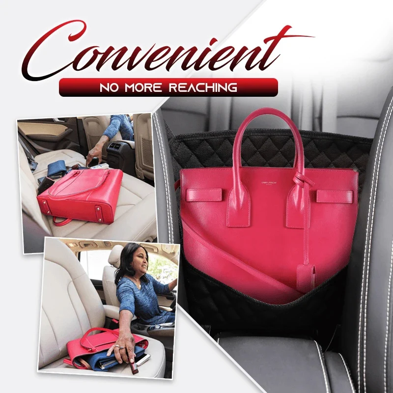 

Economical Car Seat Storage And Handbag Holding Net Hanging Storage Bag Between Car Seats ds99