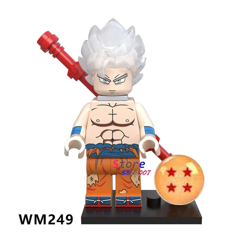 WM249 Один строительный конструктор Dragon Ball Z Goku Gotenks Torankusu Tien Shinhan Android 18 лазурит Коллекция игрушек для детей - Цвет: WM249