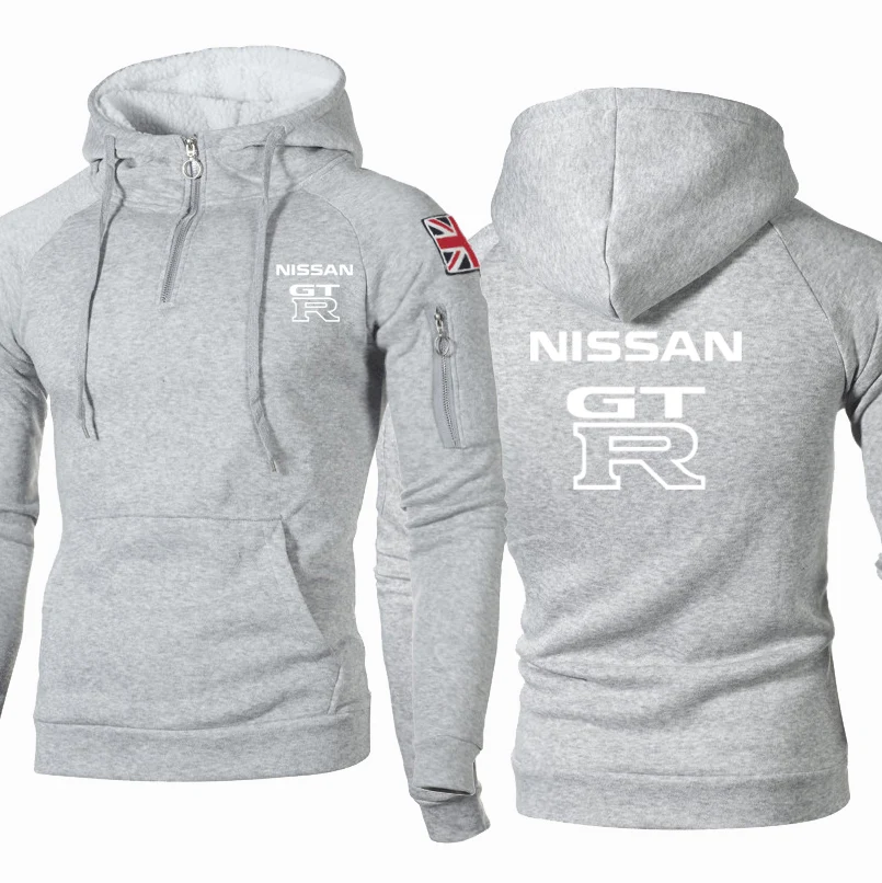 

NEW Hoodies GTR Car Logo Print Hoodies Men Spring Autumn Casual Long Sleeve Men's Zip Hoodie Sweatshirts Man Hoody Clothing