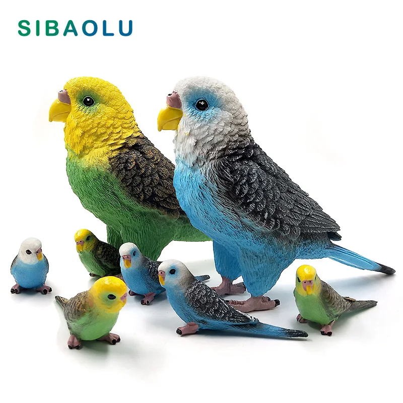 Искусственная Большая фигурка попугая птица модель животного бонсай для