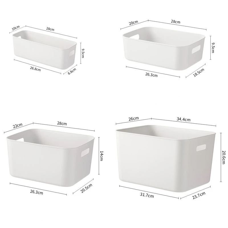 

Storage Basket Plastic Organizer Cosmetic Storage Box Portable Sundries Tabletop Basket with Handle Kitchen Storage Container