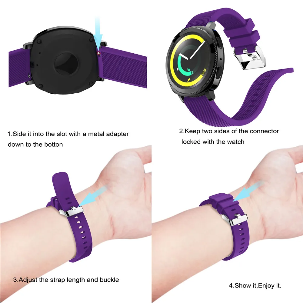 Силиконовая смазка 20 мм ремешок для смарт-часов Garmin Vivoactive 3 умные часы занятий