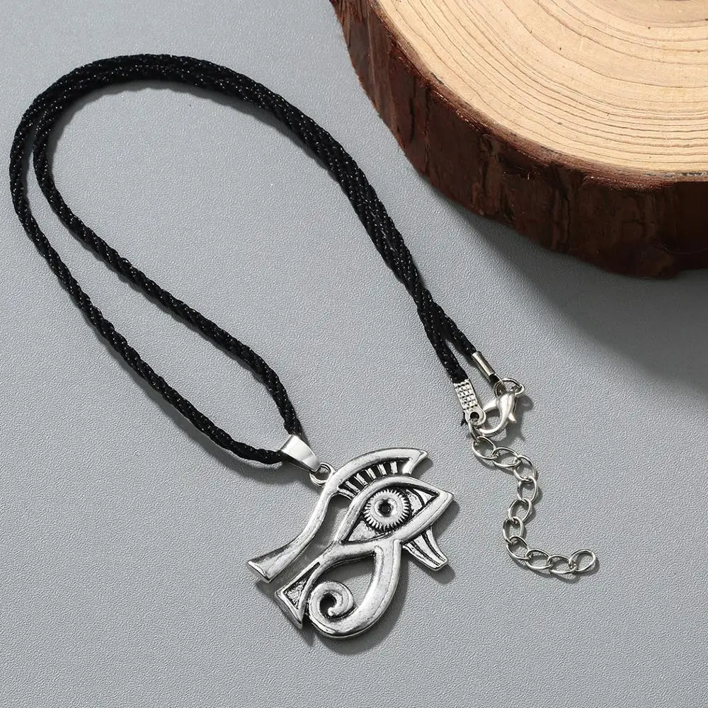 Мужской панк амулет QIAMNI в стиле древнего египетского глаза хора ожерелье с