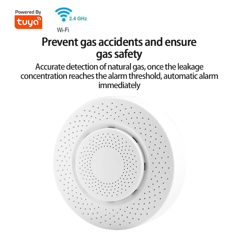 

Tuya Smart Combustible Gas Detector Sensor Wifi CO Natural Gas Methane Marsh Gas Leak Sensor APP Control Smart Home Control