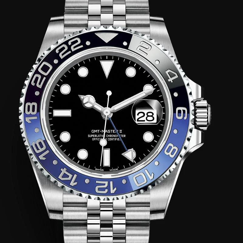 

Men's Automatic Mechanical Watch 40MM GMT Rose Gold Black Ceramic Bezel 126710 watches 1:1 Best Edition Stainless Steel Bracelet