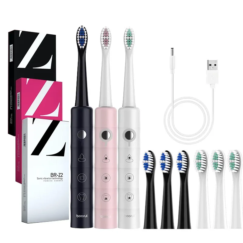 

Sonic Electric Toothbrush Ultrasonic 5 Mode Vibration USB Charge IPX7 Soft DuPont Bristles Smart Powerful Toothbrush Oral Care