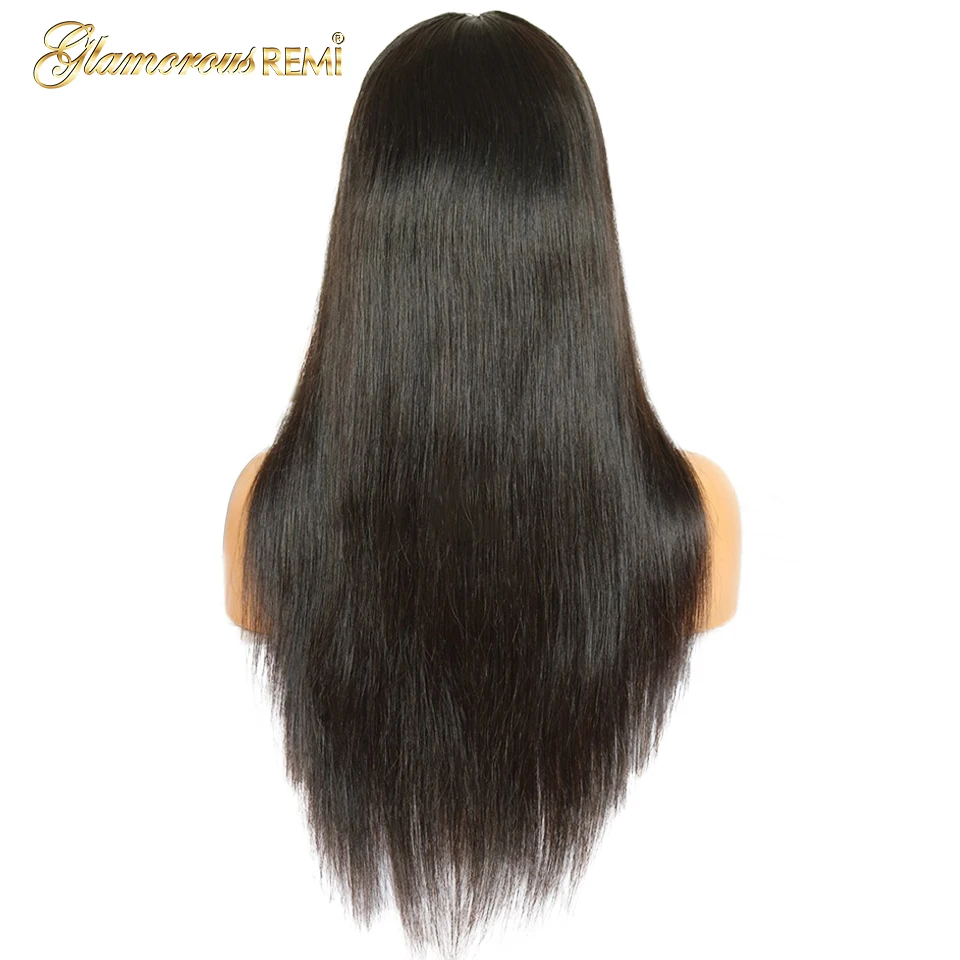 Бразильские парики из натуральных волос на кружеве шелковистые прямые 13*4 Remy для