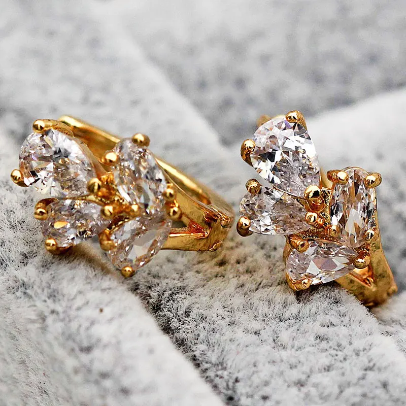 2019 Fashion Jewelry Women Hoop Earrings Vintage Elegant Cubic Zircon Hoops Korean Circle For Lady OBS2343 | Украшения и