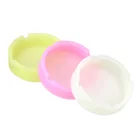 Портативные креативные пепельницы с защитой от ожогов, экологически чистый круглый дизайн, чехол для сигарет, светящаяся силиконовая гелевая пепельница