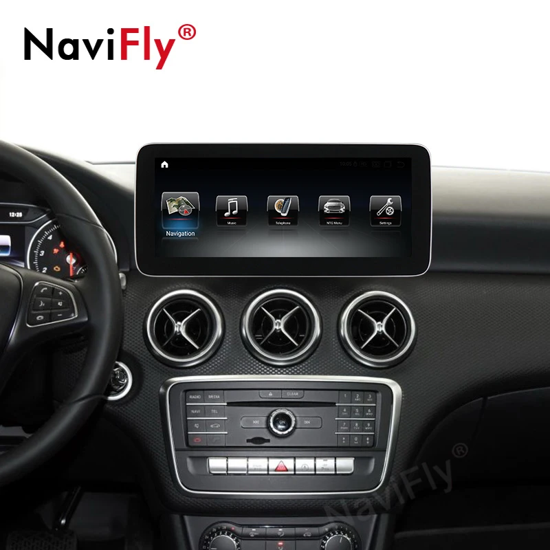 NaviFly беспроводной Carplay Android 10 автомобильный мультимедийный плеер для Benz A Class W176 GLA