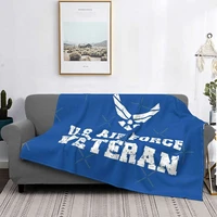 vintage us veteran air force t shirt blanket bedspread bed plaid rug beach towel thermal blanket bedspreads for beds