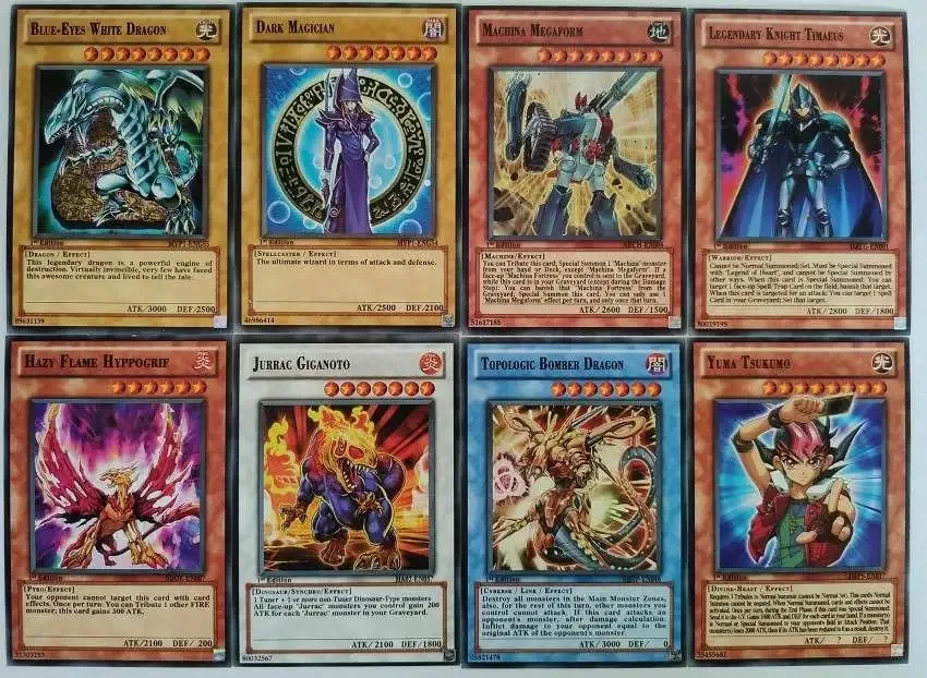 Железная коробка 41 шт. без повторов с флеш картой Yugioh на английском языке