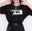 Готическая женская футболка, футболка с японским аниме атака на титанов, Топ Levi  Ackerman с принтом глаз, темный Панк Топ ulzzang Harajuku, свободные топы