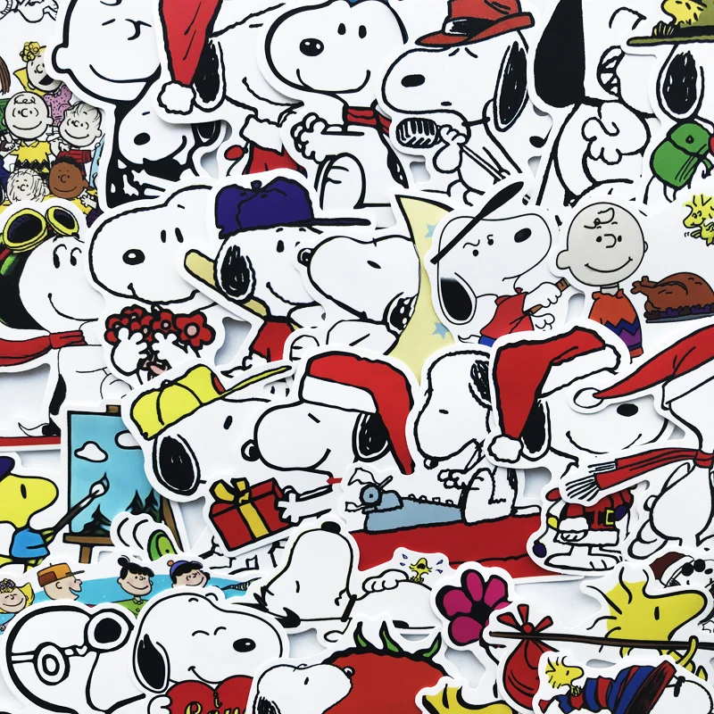 62 шт. милые Snoopys водонепроницаемые маслостойкие Канцелярские Декоративные наклейки ручка ноутбук компьютер автомобиля стикер