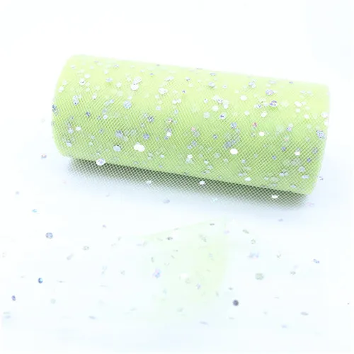 yellow 15 см 25 ярдов лазерные блестки органза рулонные Тюлевая Ткань DIY Baby Shower свадебное украшение на День Благодарения домашнее украшение для вечеринки в день рождения - Цвет: yellow