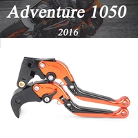 motorcycle accessories cnc folding extendable brake clutch levers for ktm adventure 1050 2016 with logo
